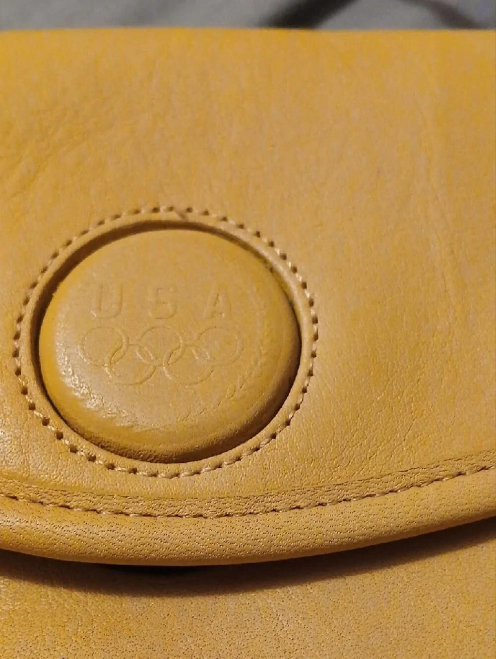 Coach Compact Mustard Yellow Crossbody Bag with Front Zip Pocket